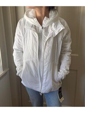 Lululemon white hooded jacket size 12